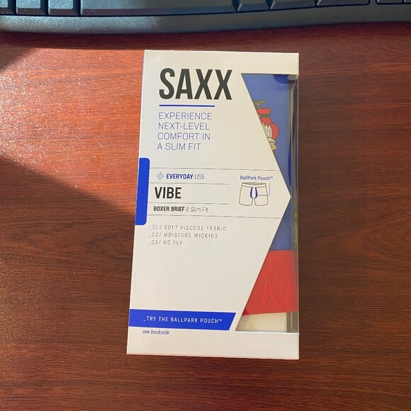 SAXX VIBE Christmas Boxer Briefs “Party Gnomes” - Picture 2 of 3